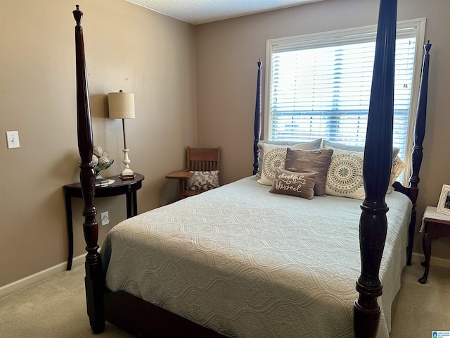 bedroom featuring carpet floors and multiple windows