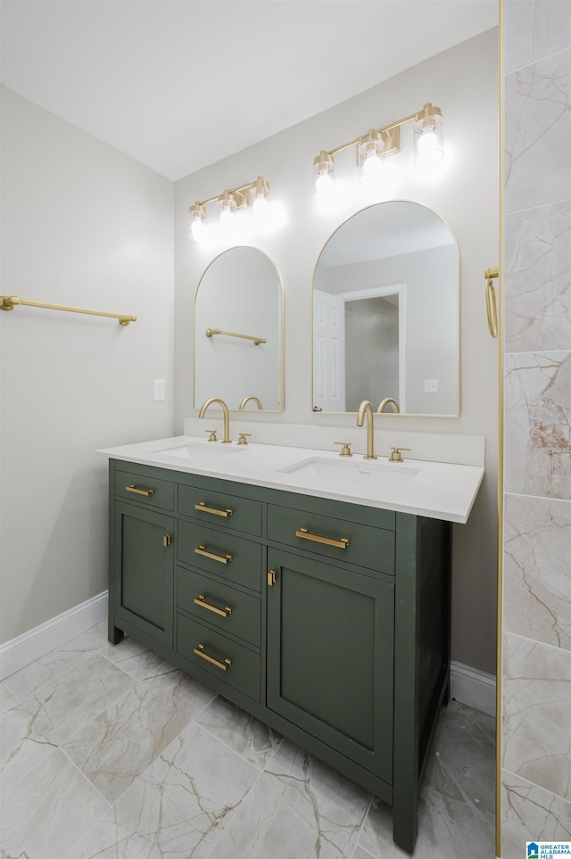 bathroom featuring vanity