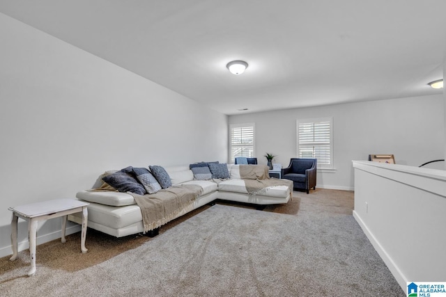 view of carpeted living room