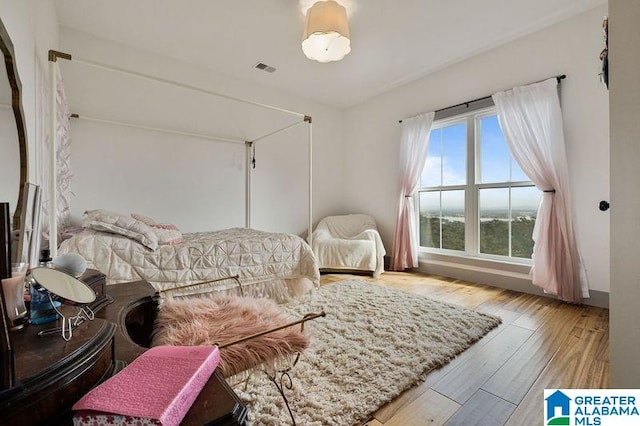 bedroom featuring wood-type flooring