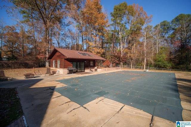 view of pool featuring a patio area