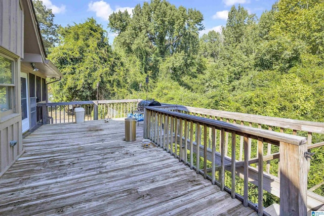 view of wooden deck