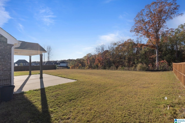 view of yard with a patio