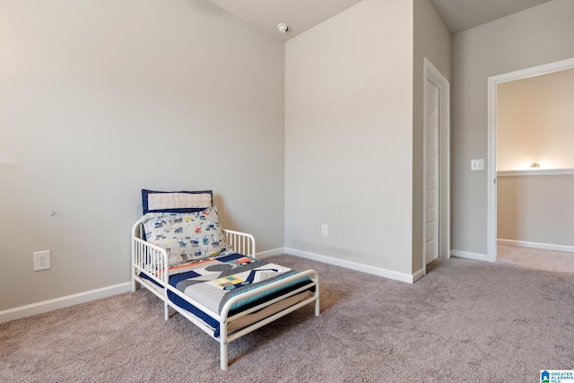 sitting room featuring carpet floors