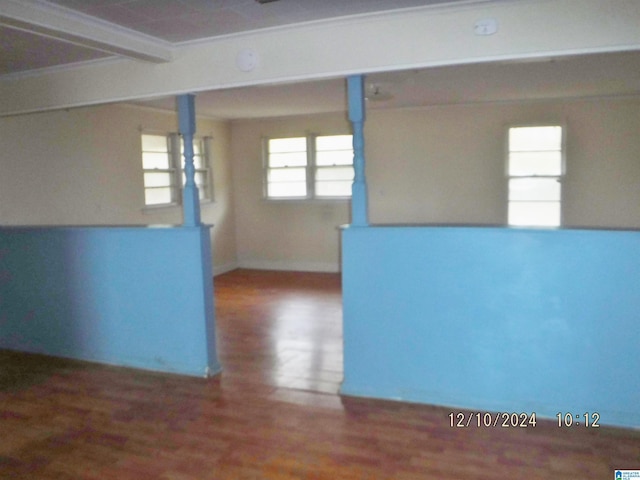 spare room featuring hardwood / wood-style floors