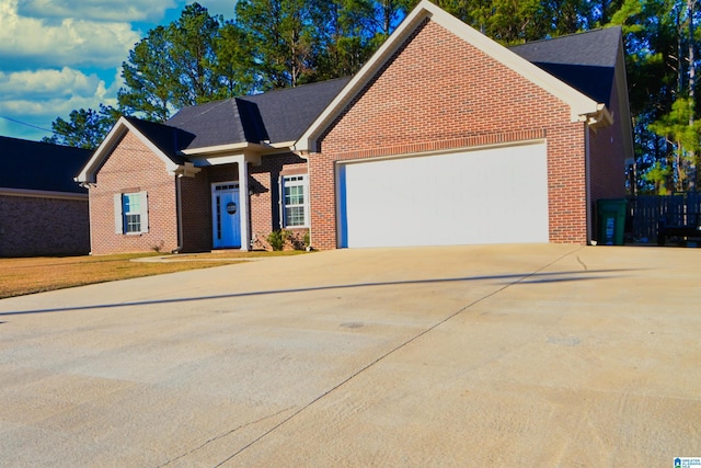 view of front of home featuring a garage