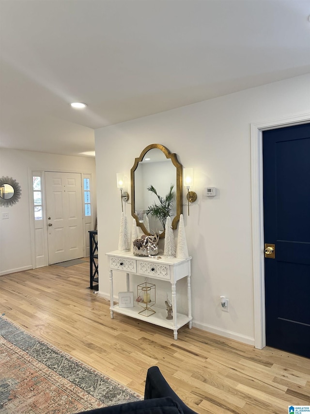 entryway featuring wood-type flooring