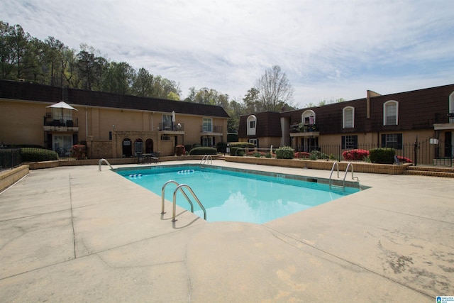 view of pool with a patio area