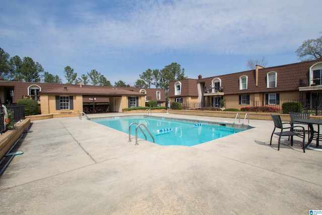 view of pool with a patio area