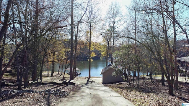 view of water feature