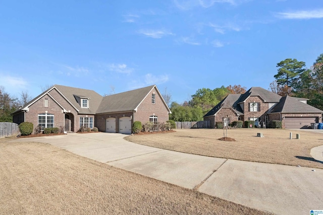 view of front facade with a garage