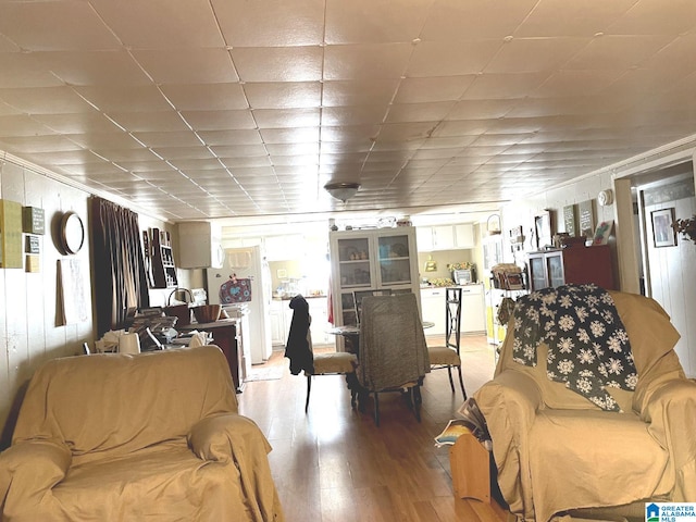 living room featuring hardwood / wood-style flooring