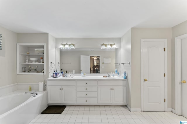 1126 Zellmark Ln, Birmingham, AL 35235 - full bath featuring double vanity, tile patterned floors, and a bath