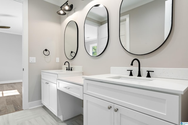 721 Euclid Ave, Mountain Brook, AL 35213 - full bath featuring double vanity and baseboards