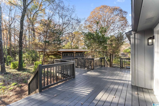 view of wooden deck