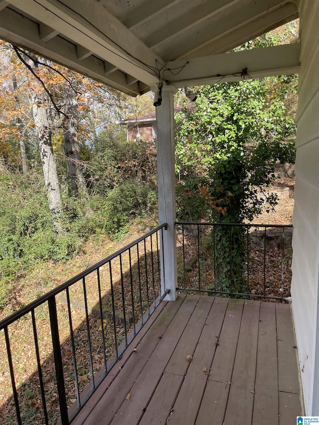 view of wooden deck