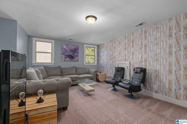 view of carpeted living room