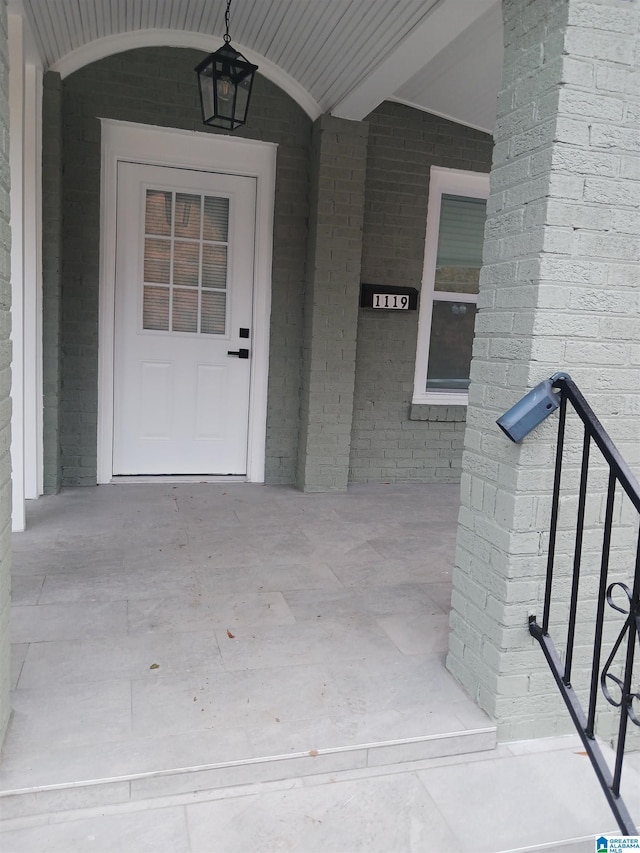 view of doorway to property