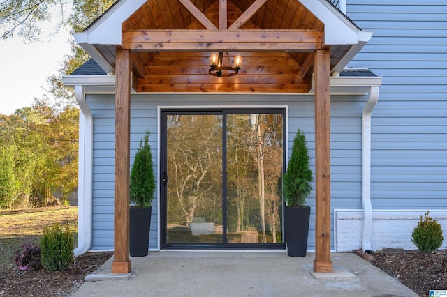 view of doorway to property