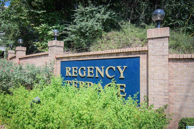 view of community sign