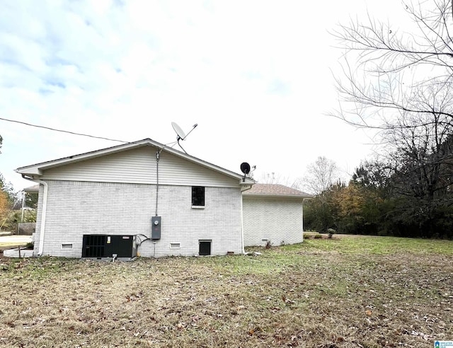 view of property exterior with central air condition unit