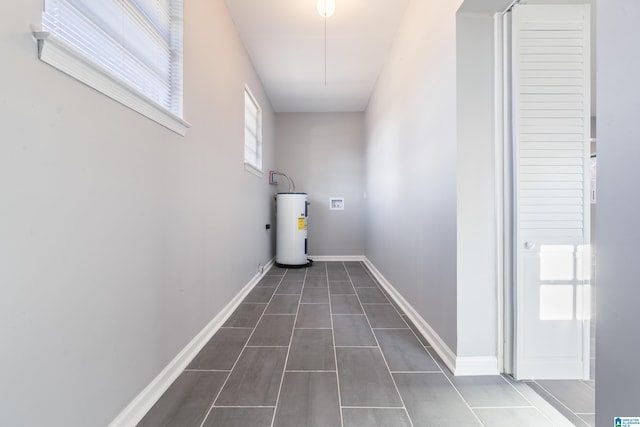 interior space featuring electric water heater