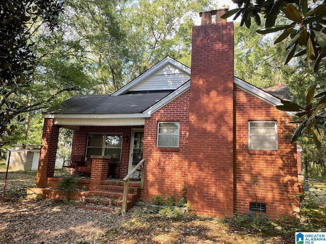 exterior space with a porch