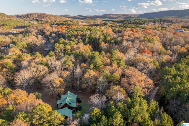 aerial view featuring a mountain view