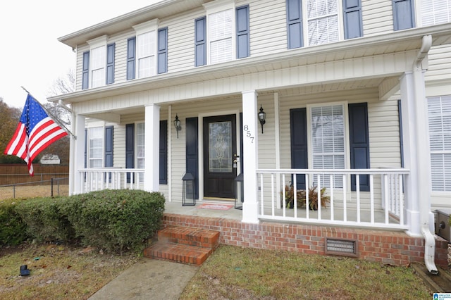 view of front of house with a porch