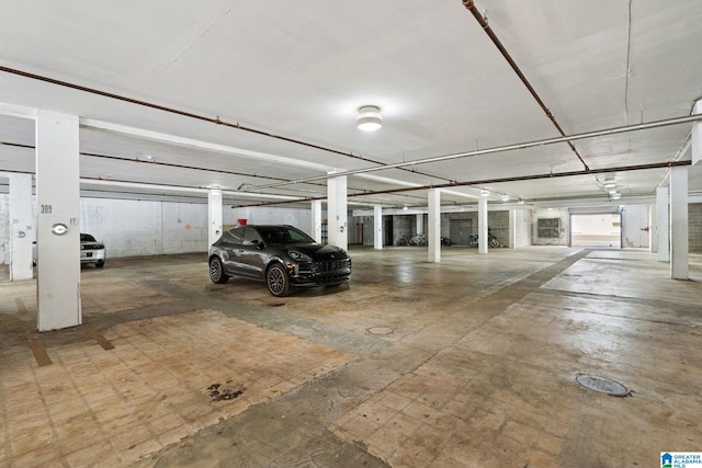 garage featuring a carport