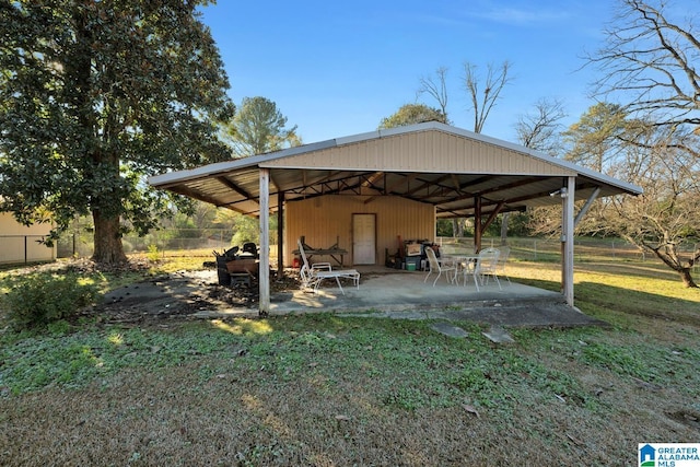 exterior space featuring a yard