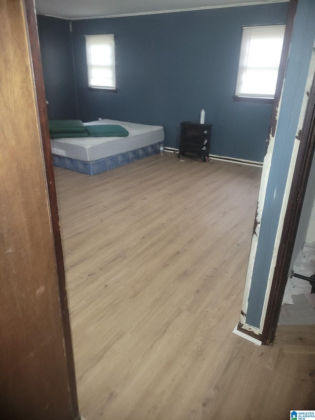 bedroom featuring light hardwood / wood-style flooring