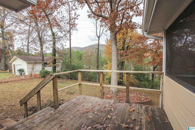 view of wooden terrace