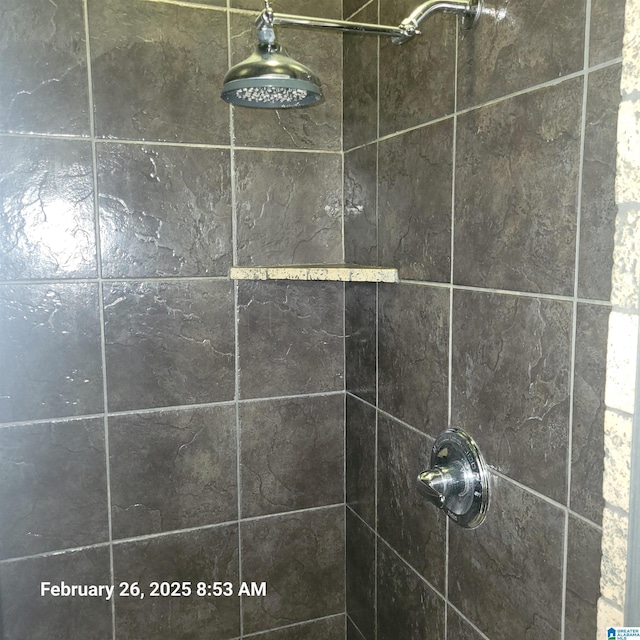 details with tiled shower