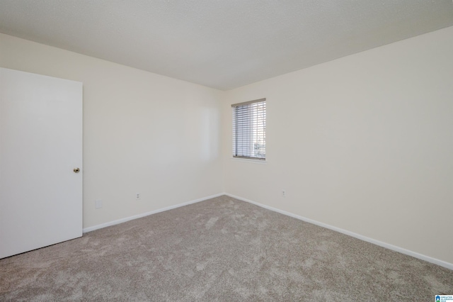 spare room featuring light colored carpet