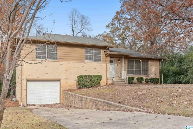 tri-level home with a garage