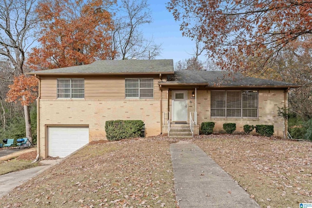 tri-level home featuring a garage