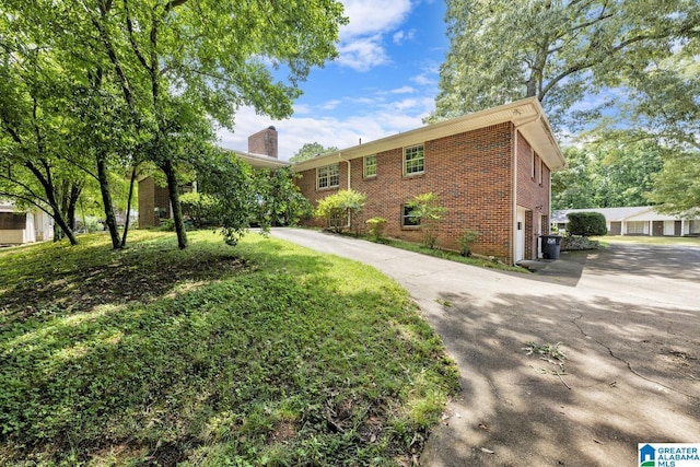 exterior space with a garage