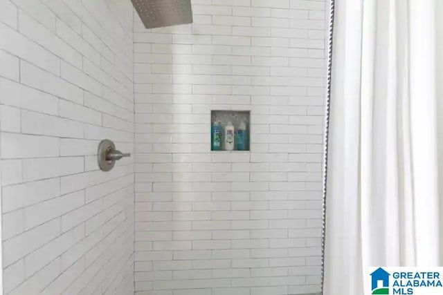 room details with tiled shower