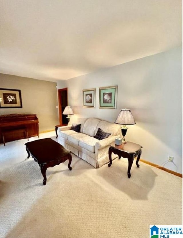 view of carpeted living room