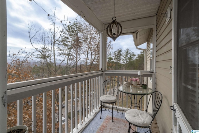 view of balcony