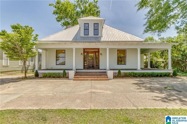 view of front of home with a porch