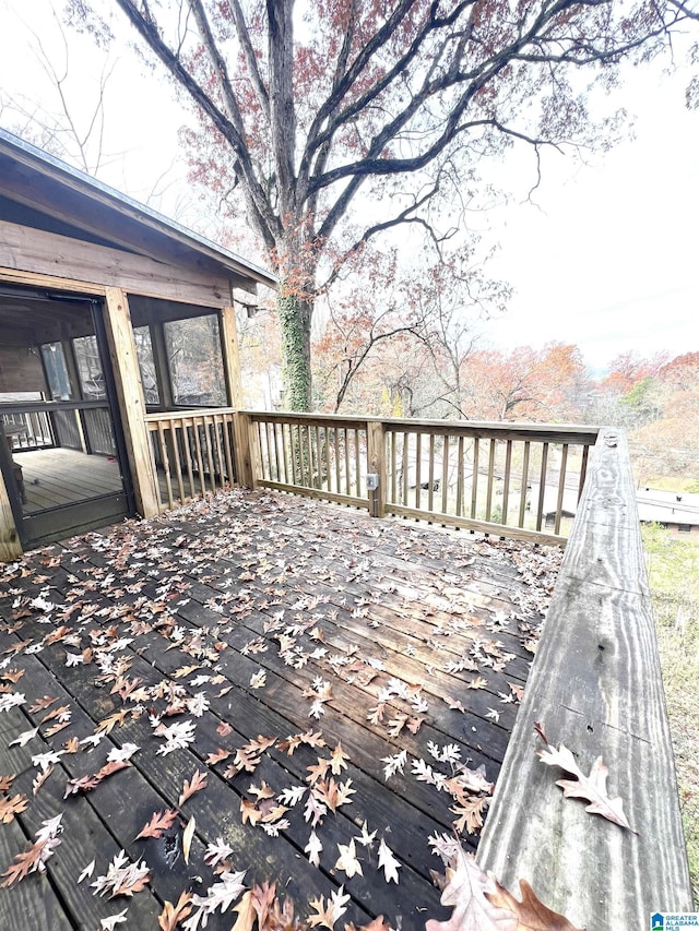 view of wooden terrace