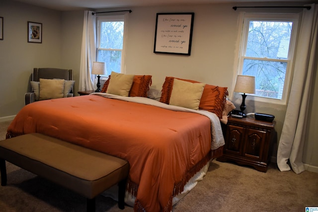 view of carpeted bedroom