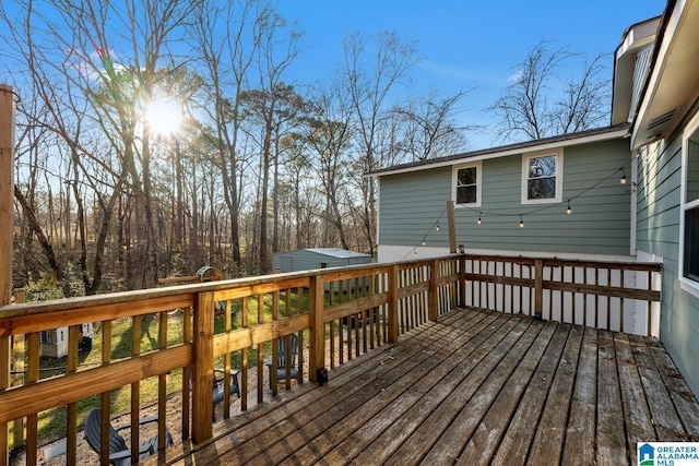 view of wooden deck