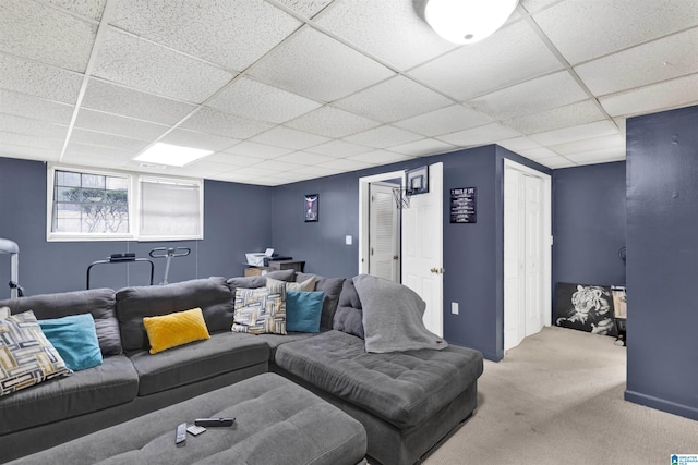 view of carpeted living room