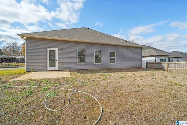 rear view of property with a patio