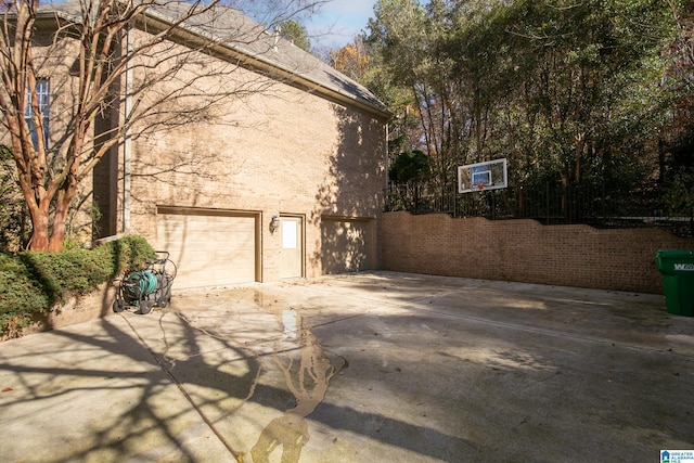 view of home's exterior featuring a garage