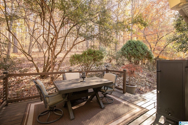 view of wooden deck