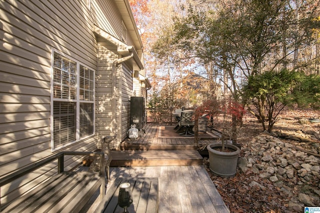 view of wooden deck